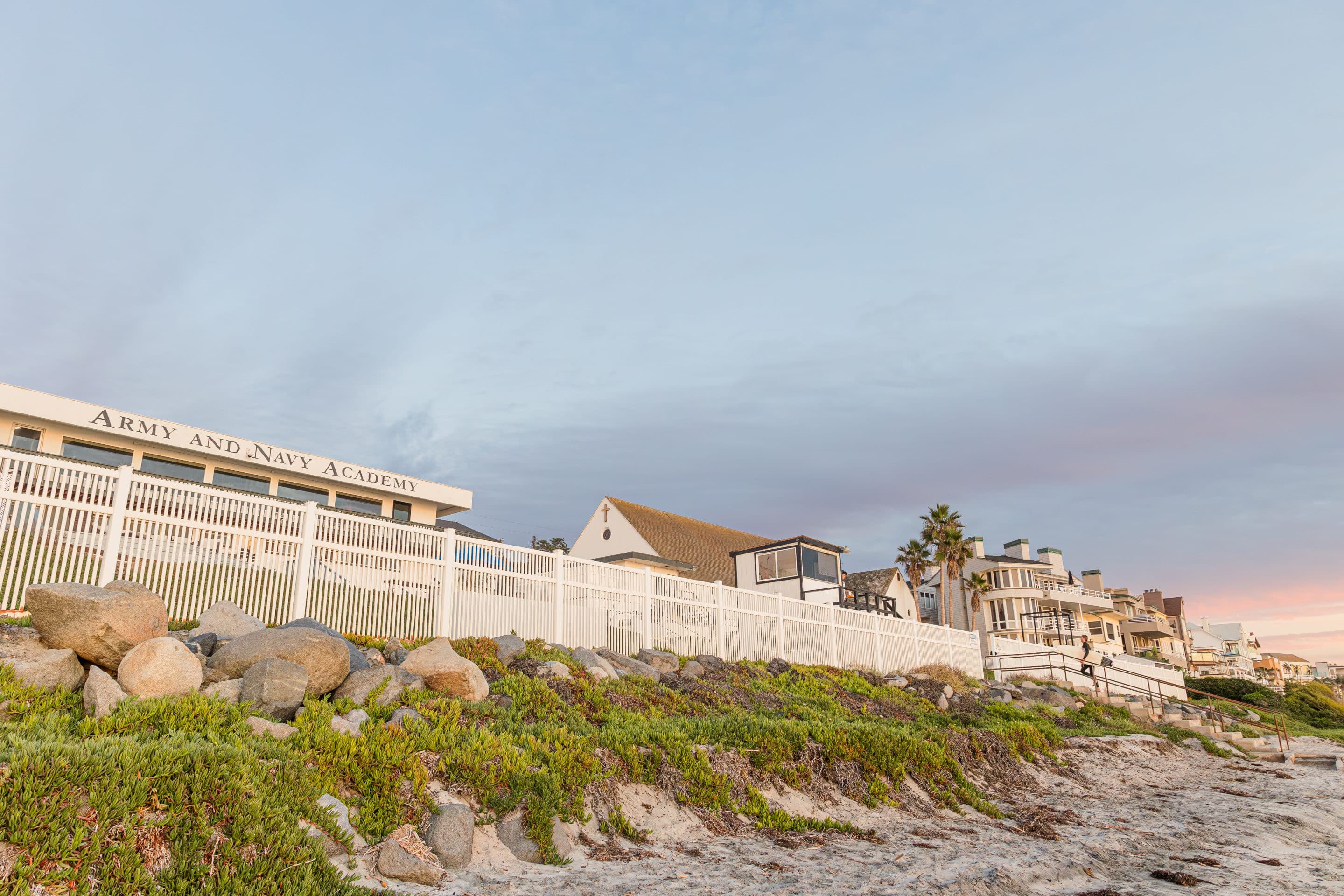 Facility rentals at Army and Navy Academy include our private beachfront, recreation hall, and chapel.