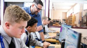 boys in classroom learning with different techniques